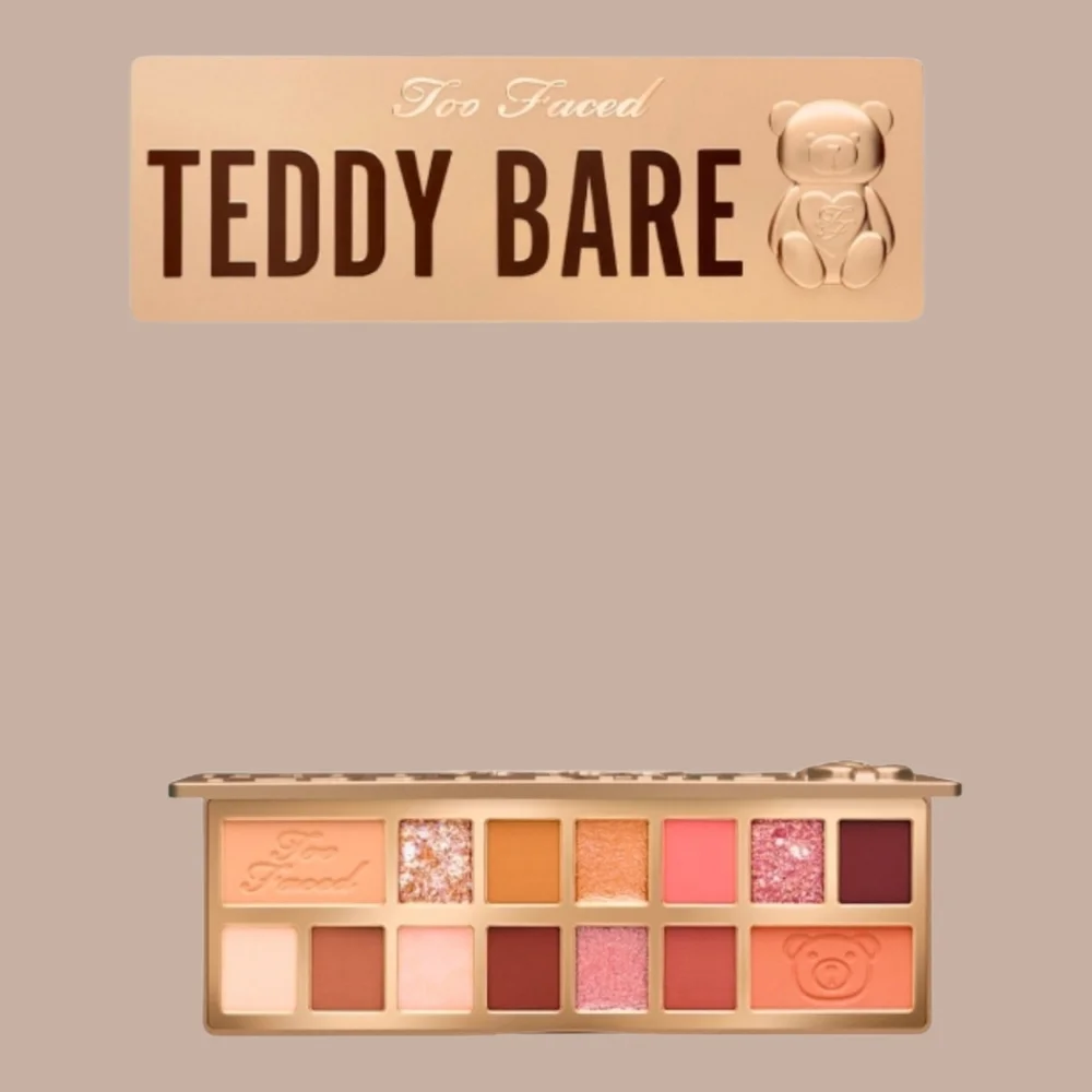 Too Faced Teddy Bare Eyeshadow And Face Palette 14 Shades Rare Discontinued